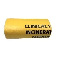 Yellow Clinical Waste Sacks (50 on a roll)